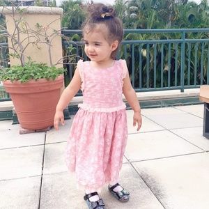 M&E Pink Foral Elegant Dress